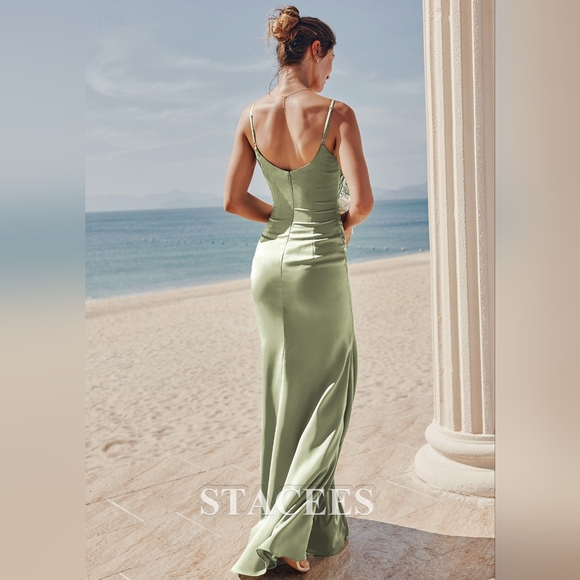 NWT Sage Bridesmaids Dress Stacees - Picture 2 of 5